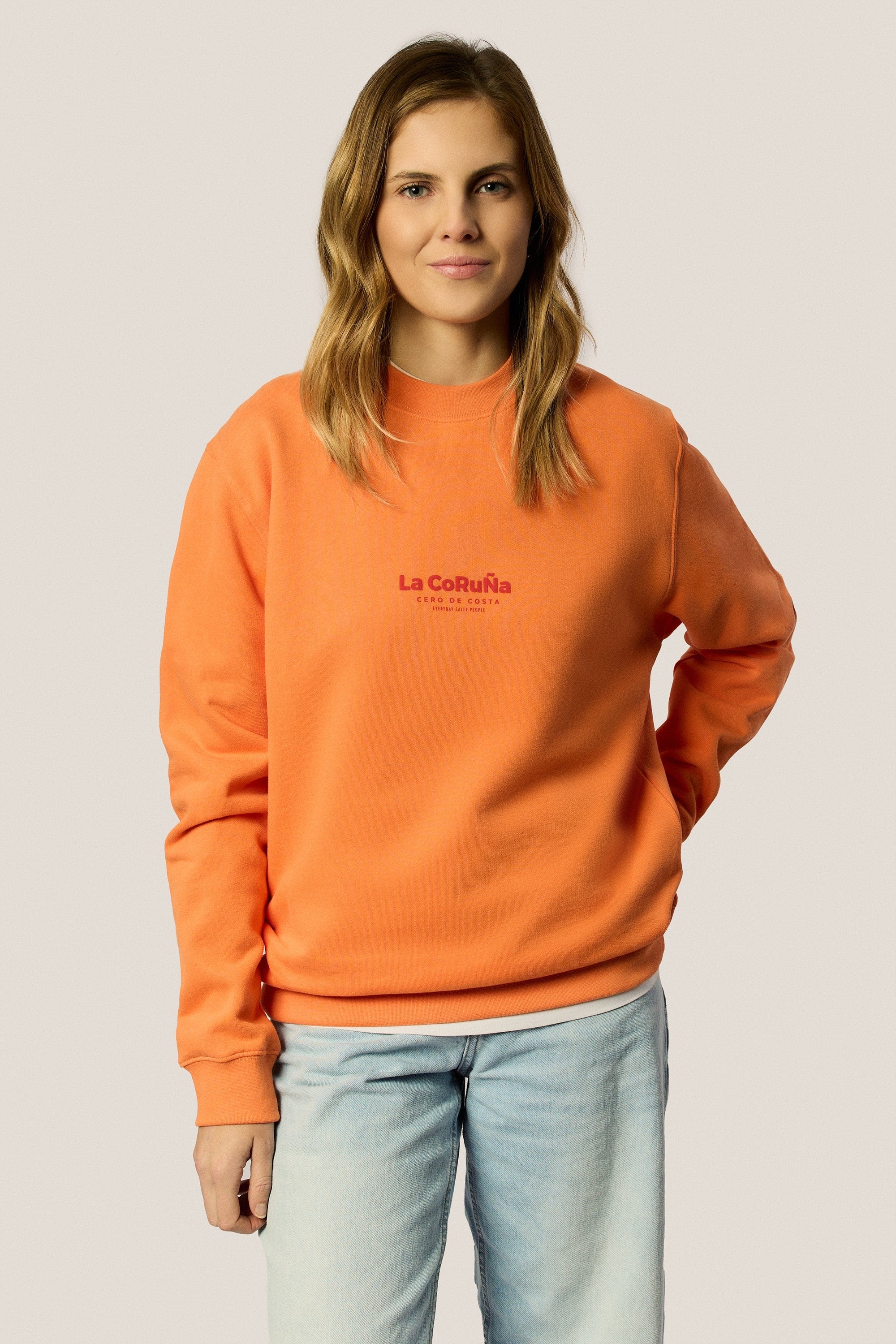 SUDADERA CORAL/ROJO "LA CORUÑA"